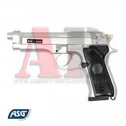 Pistolet gaz - M92F - Chrome