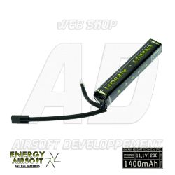 Votre boutique Web Airsoft Developpement propose : SOLO3 ENERGY AIRSOFT - Batterie LiPO 7,4V 1400Mah 20C