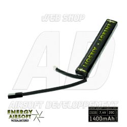 Votre boutique Web Airsoft Developpement propose : SOLO3 ENERGY AIRSOFT - Batterie LiPO 7,4V 1400Mah 20C