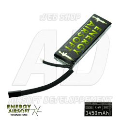 Votre boutique Web Airsoft Developpement propose : SOLO5 ENERGY AIRSOFT - Batterie LiPO 7,4V 3450Mah 20C